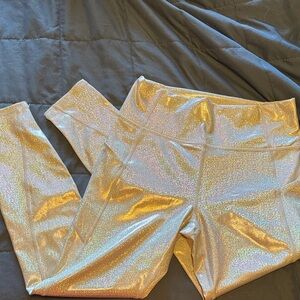 Fabletics Women’s Iridescent Silver Leggings